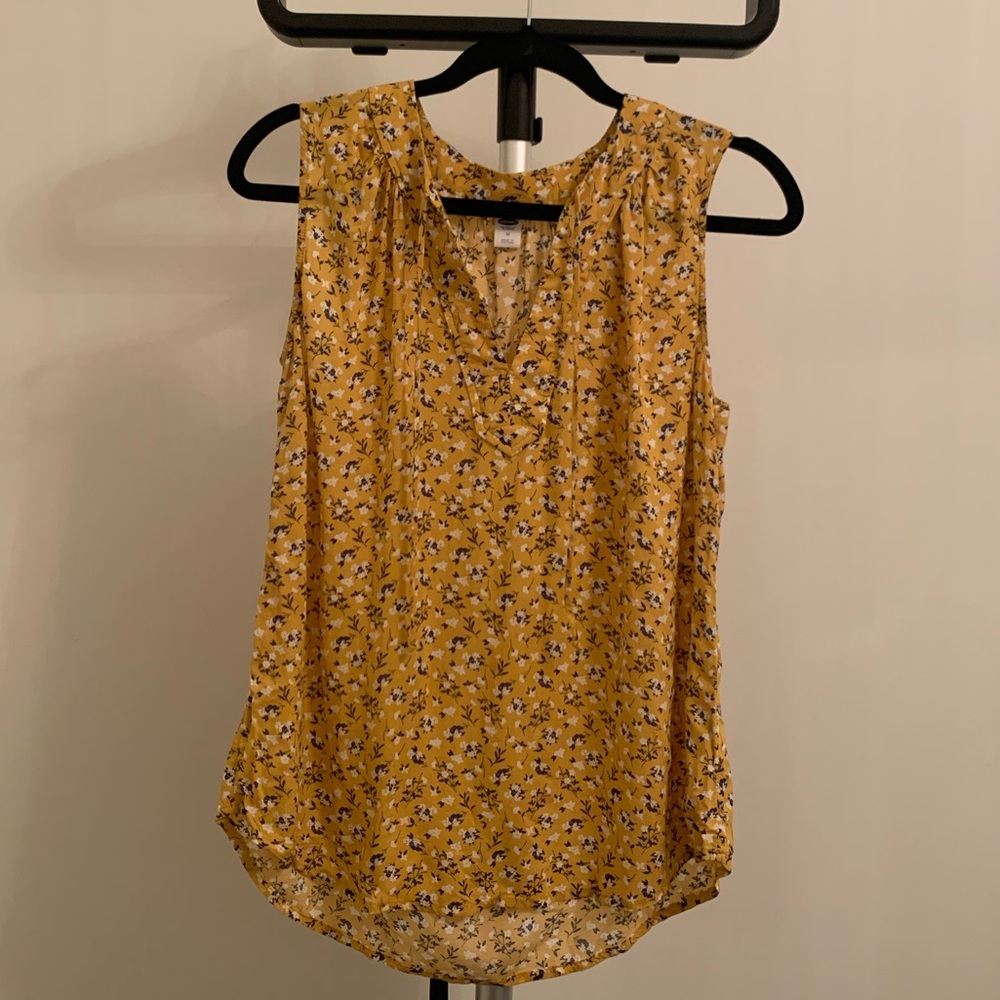 Old Navy Yellow Floral Blouse